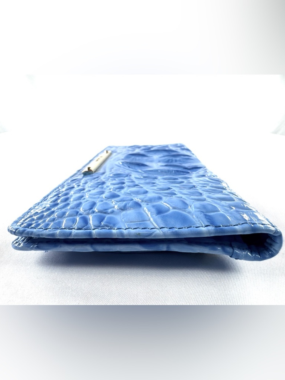 Brahmin Ady Wallet Royal Blue Melbourne Croc Embossed Leather - Picture 8 of 8
